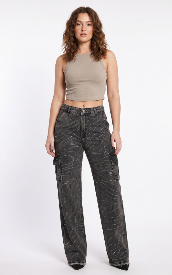 Calça Wide Leg Noir